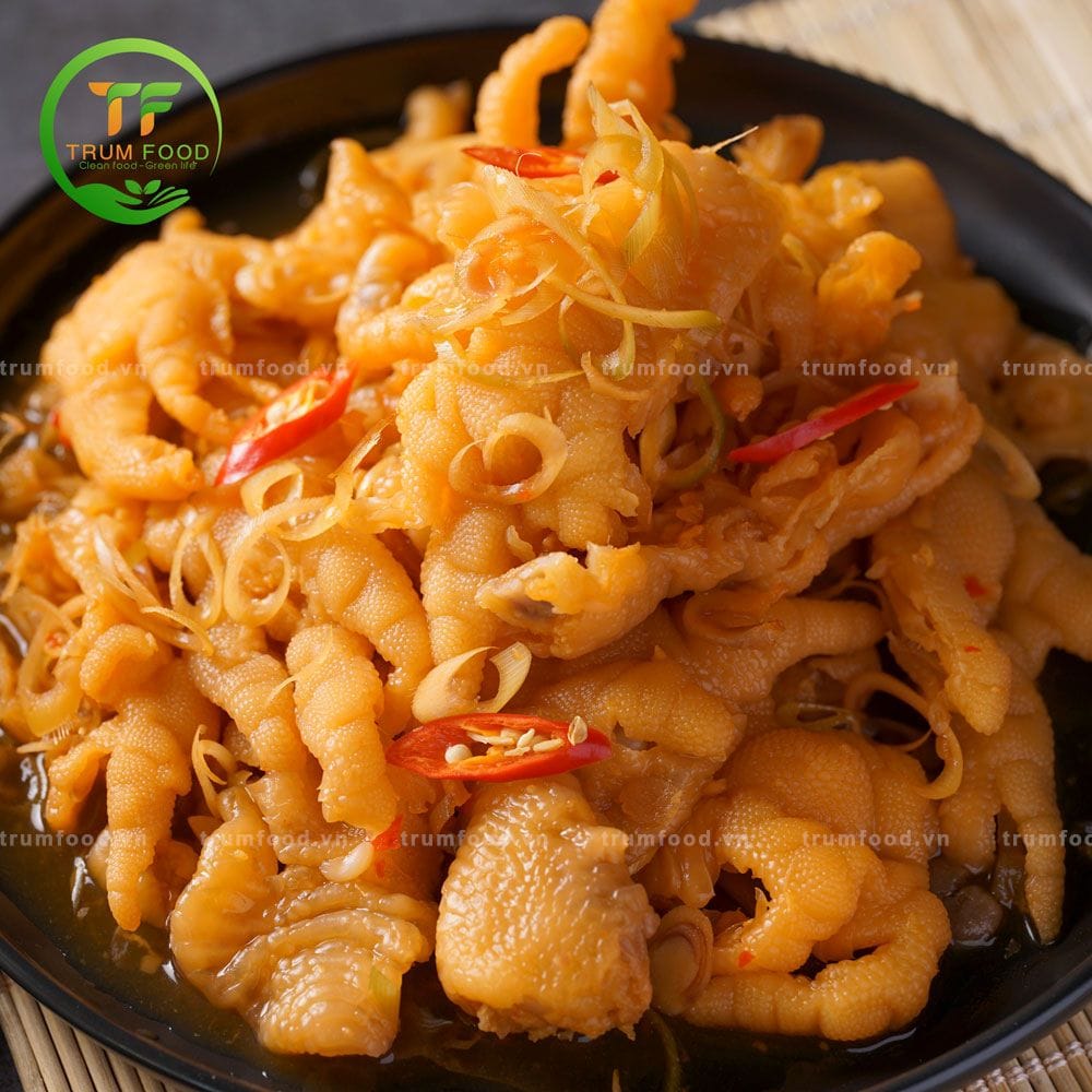 Chân gà sốt thái rút xương