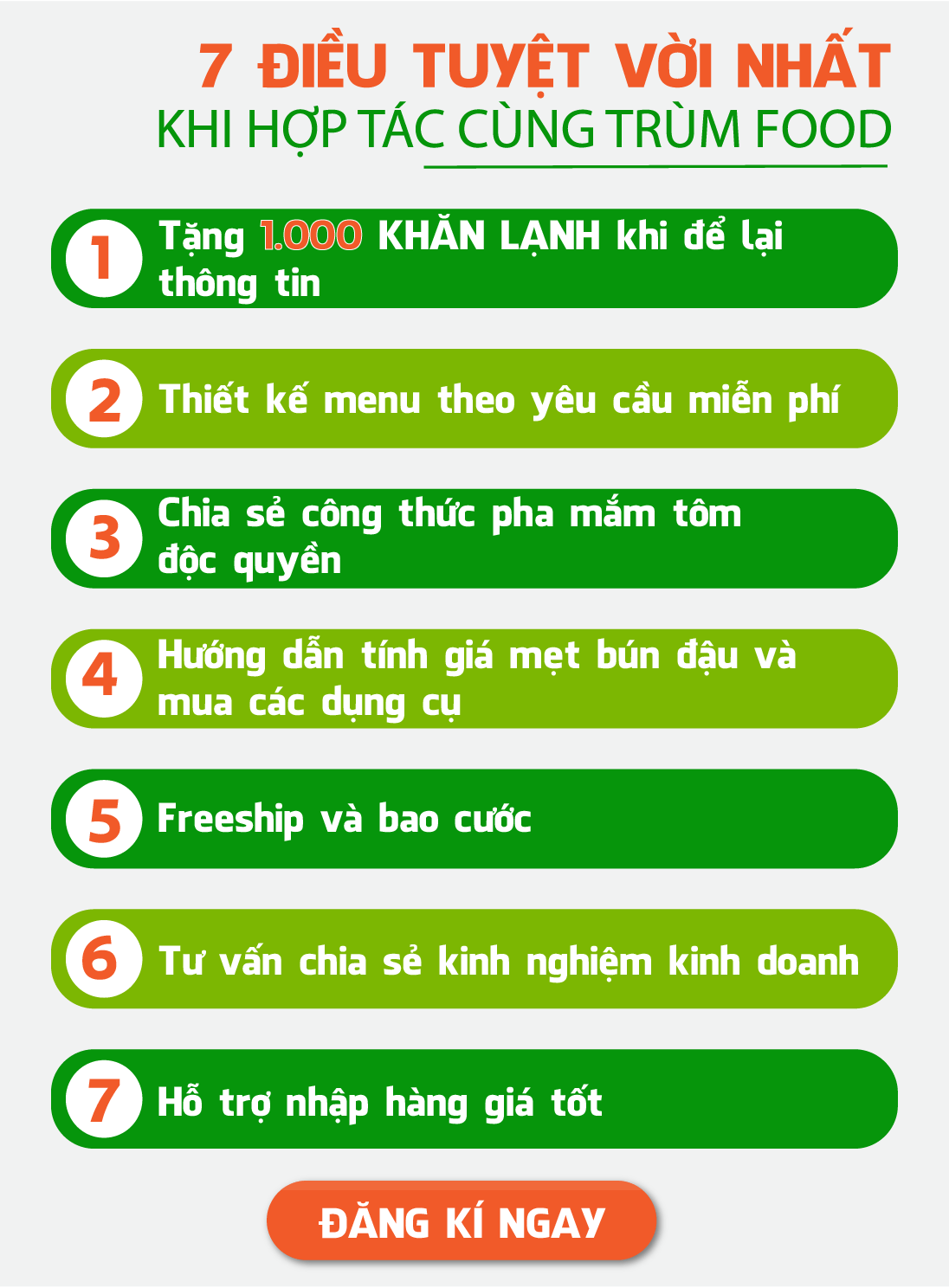 7 điều tuyệt vời khi hợp tác cùng trùm food